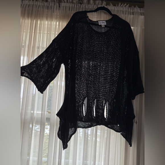 For Cyndi-Joseph Ribkoff Knit Cutout Detail Black Women's oversized Sweater NWT - Picture 12 of 17